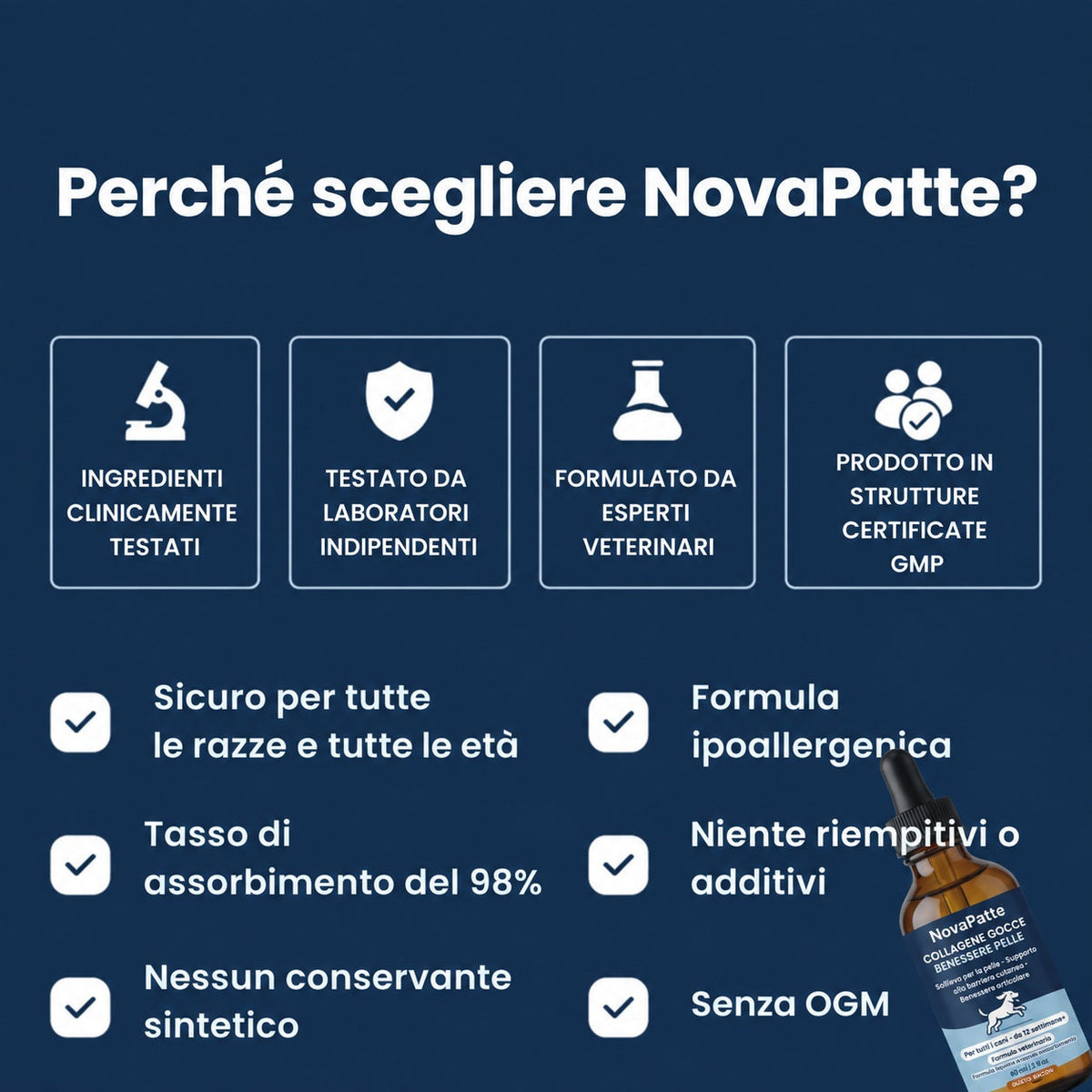 Perche scegliere NovaPatte: ingredienti testati e formula veterinaria