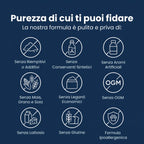 Purezza: formula senza riempitivi, conservanti e OGM