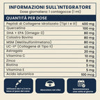 Informazioni sull integratore: quantita per dose